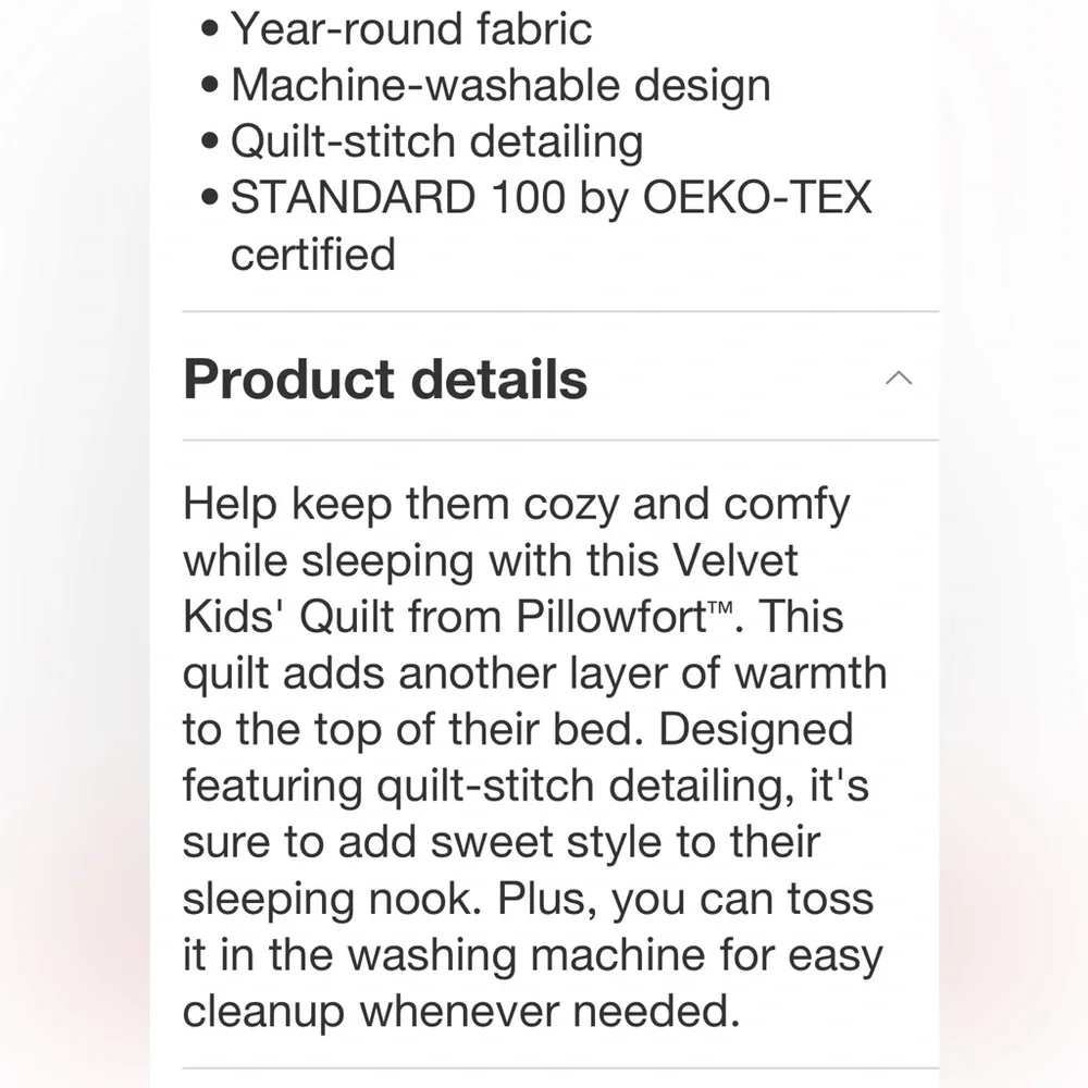 PILLOWFORT NWT velvet kids quilt -teal green -twin
